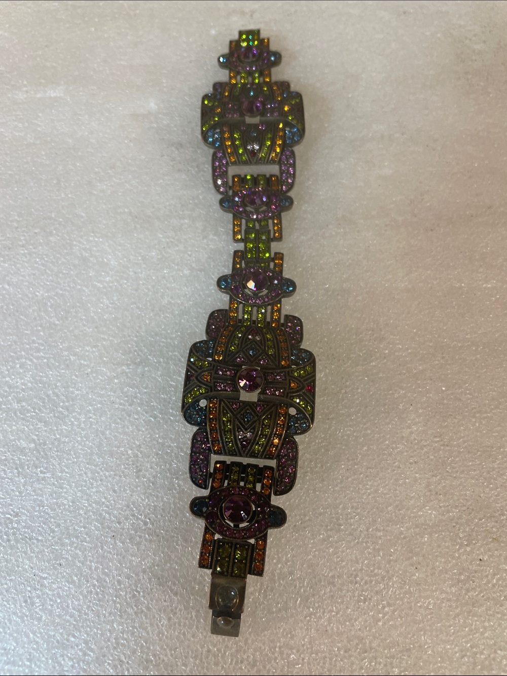 Heidi Daus Multicolor Crystal Art Deco Bracelet